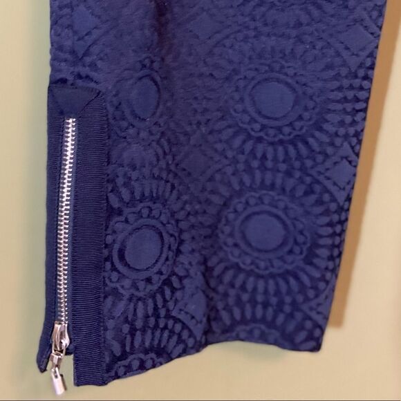 SoCa St. John jacquard dark navy pants 8 - Picture 6 of 10